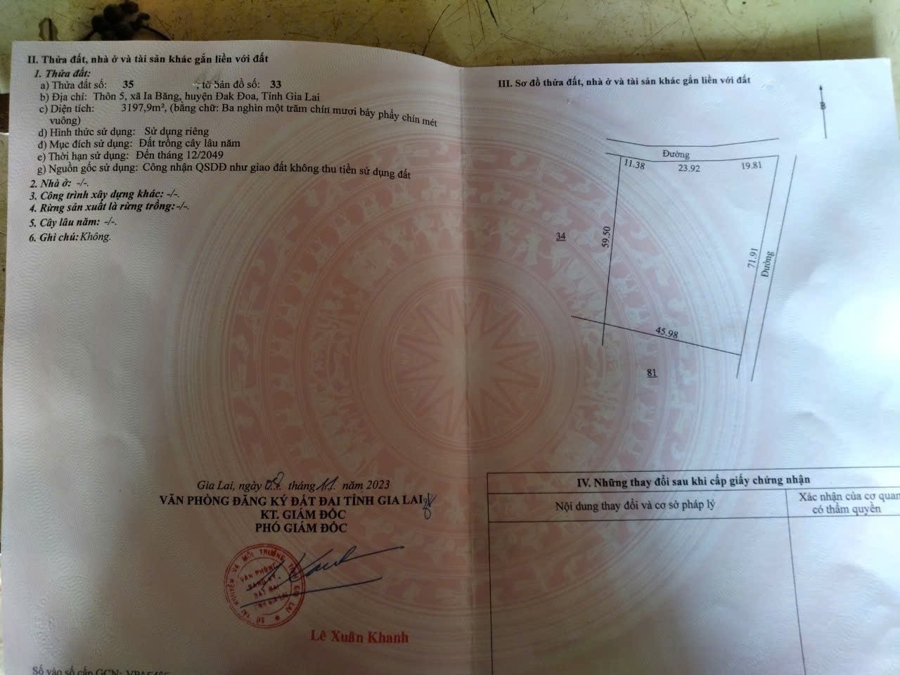 ĐẤT ĐẸP CHÍNH CHỦ – GIÁ TỐT - Xã Ia Băng huyện Đak Đoa Tỉnh Gia Lai
