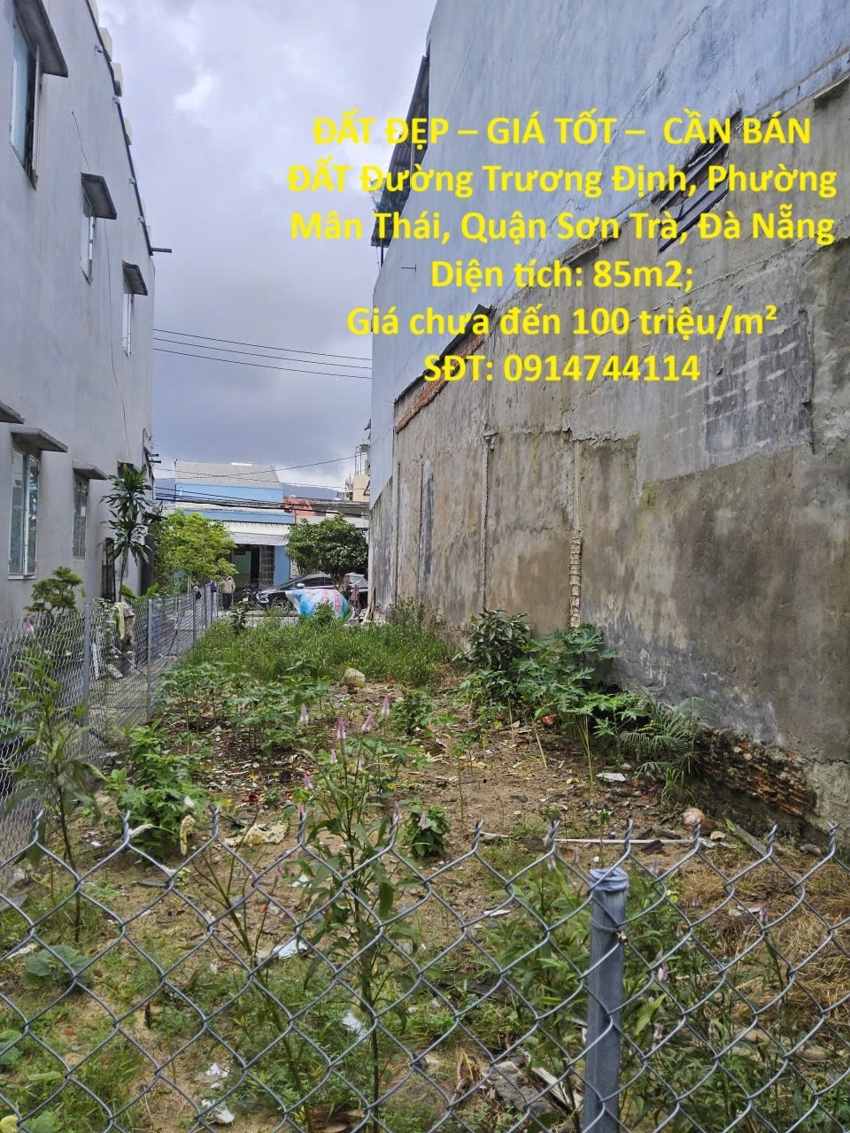 ĐẤT ĐẸP – GIÁ TỐT –  CẦN BÁN ĐẤT Đường Trương Định Phường Mân Thái Quận Sơn Trà Đà Nẵng