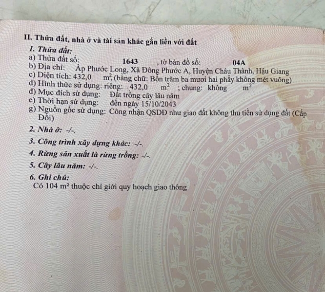 ĐẤT ĐẸP – GIÁ TỐT  – CHÍNH CHỦ CẦN BÁN Tại Tl 925 Xã Đông Phước A Huyện Châu Thành