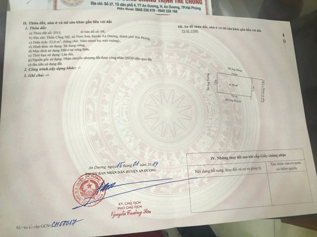 ĐẤT ĐẸP - GIÁ TỐT - Vị Trí Cống Mỹ phường Nam Sơn Quận An Dương Hải Phòng