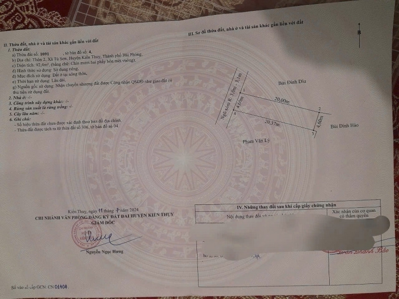 ĐẤT ĐẸP TRUNG TÂM TÚ SƠN – KIẾN THỤY – CHỈ 1X TỶ – ZALO 0567 222 555