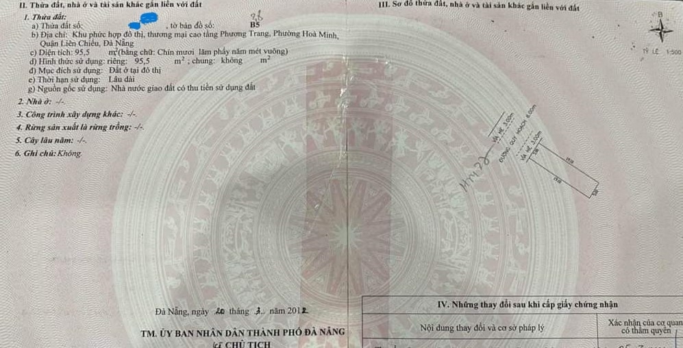 ĐẤT MẶT TIỀN HOÀ MINH 27 – SONG SONG NGUYỄN SINH SẮC – GẦN BIỂN