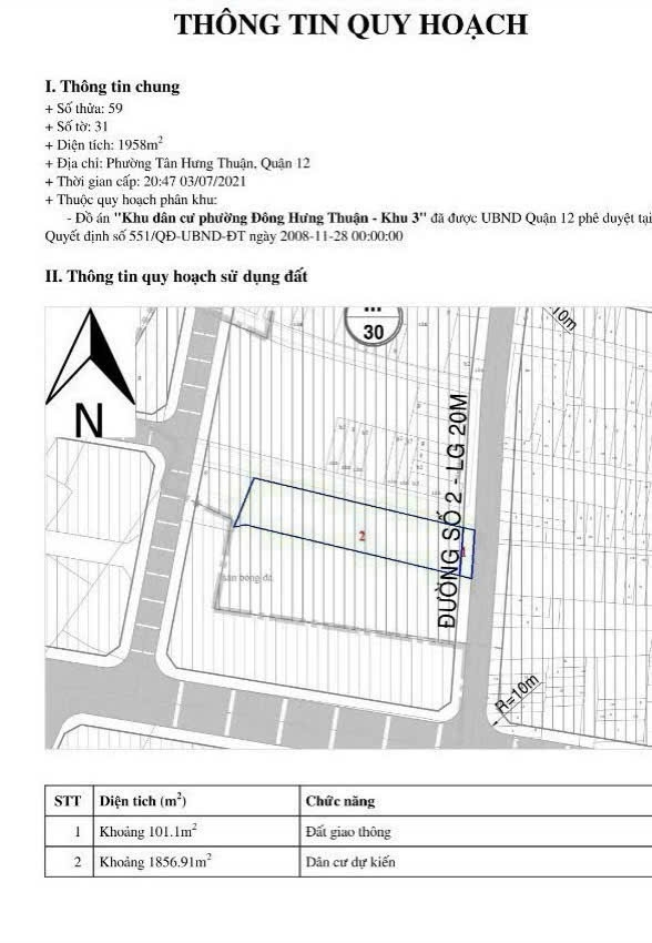 ĐẤT VÀNG MẶT TIỀN ĐÔNG HƯNG THUẬN 02 – Q12 – FULL THỔ – SÁT KDC AN SƯƠNG