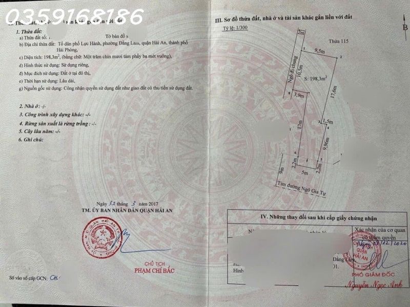 đường Ngô Gia Tự 125 triệu/m2 198m2 mặt tiền 5m pháp luật tất cả địa chỉ đẹp