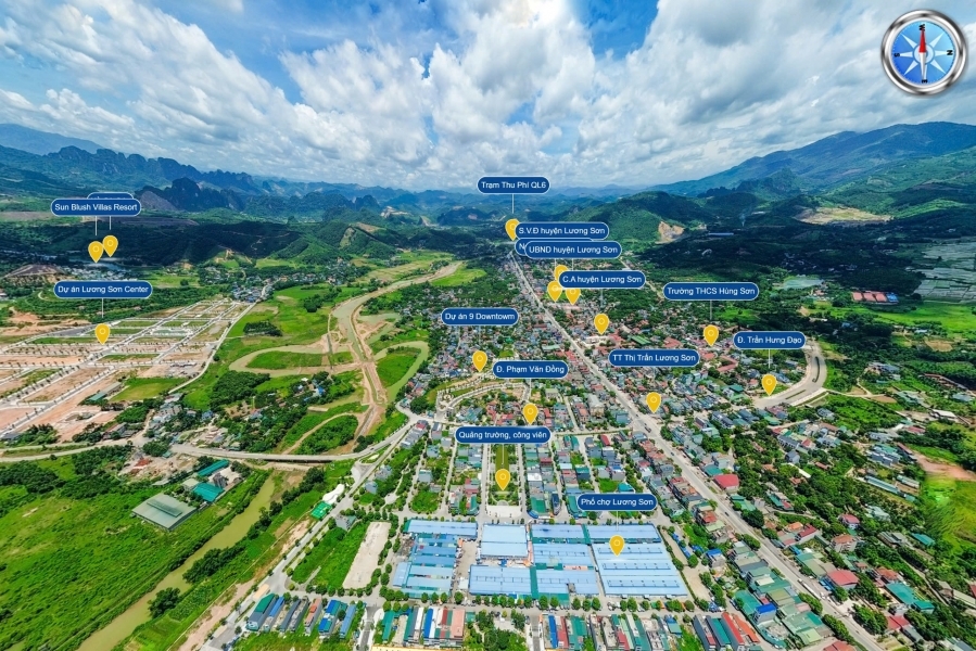 Duy nhất 1 lô đất nền đối diện công viên diện tích lớn xây biệt thự đẳng cấp Lương Sơn.