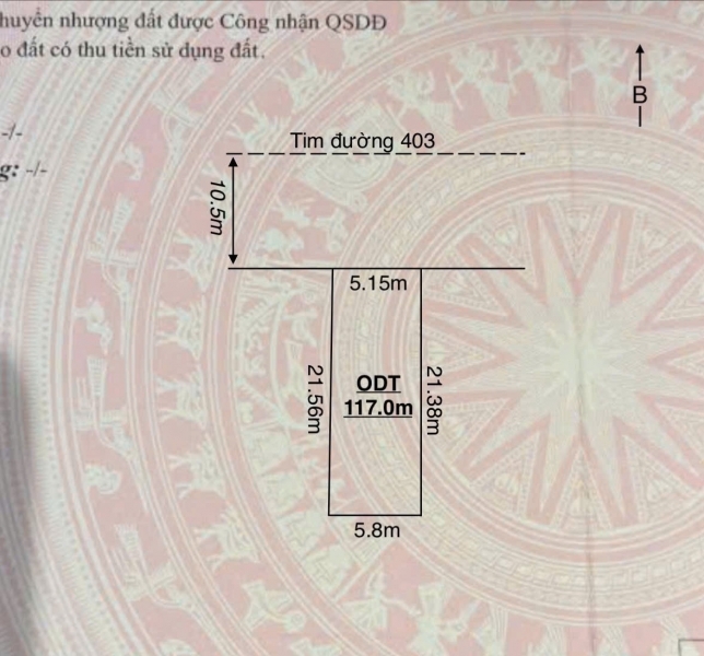 F0 MẶT ĐƯỜNG 403 – 117M² NGANG 515M NỞ HẬU 58M – ĐIỂM KINH DOANH ĐẸP – ZALO 0567 222 555