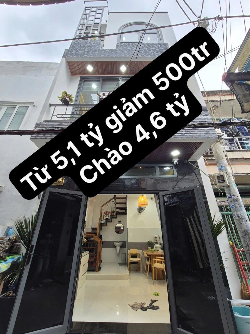 GIẢM BÁN NHANH CònỈ 4.6TỶNhà Mới ĐÓN TẾT 3Tầng Ngang3.6m Hẻm thông Hòa Hảo-Nguyễn Tri Phương