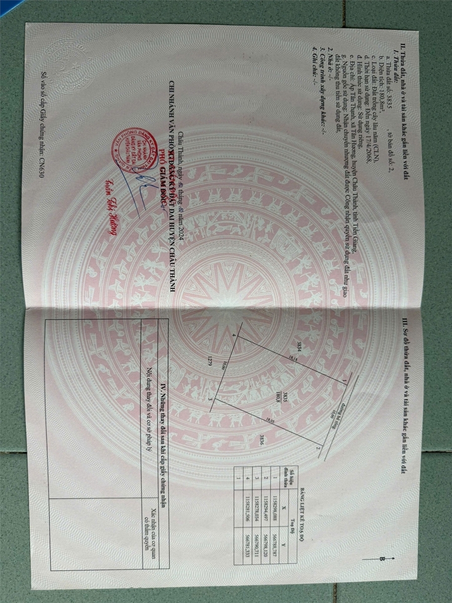 HOT HOT CHÍNH CHỦ CẦN BÁN NHANH LÔ ĐẤT ĐẸP TẠI Xã Tân Hương Châu Thành Tiền Giang