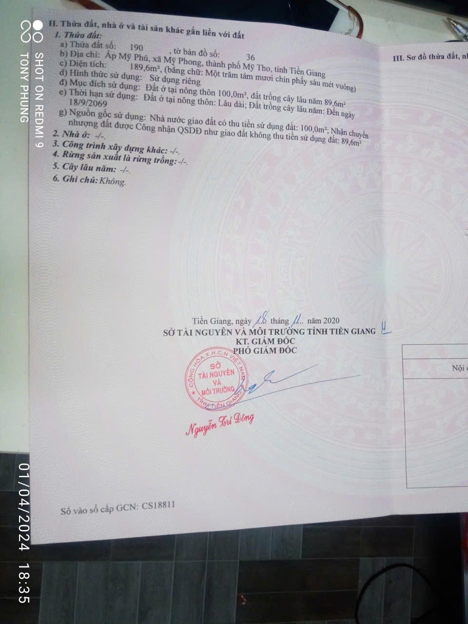 HOT HOT- GIÁ TỐT - Cần Bán Nhanh Đất Tại Thành Phố MỸ THO Tỉnh TIỀN GIANG