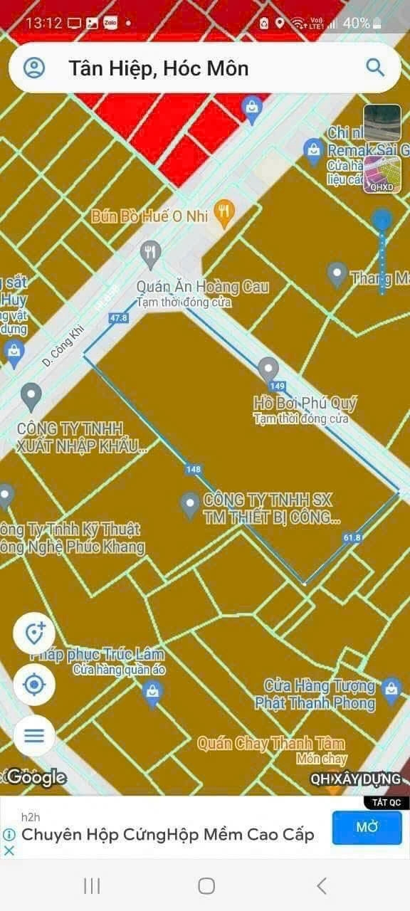 KHO XƯỞNG (8.318M²) 3MT DƯƠNG CÔNG KHI TÂN HIỆP HÓC MÔN – LÔ ĐẤT KHỦNG