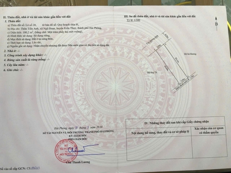 Lô đấu giá Tiền Anh – Giá hiếm khu Ngũ Đoan đường 9m thông – ZALO 0567 222 555