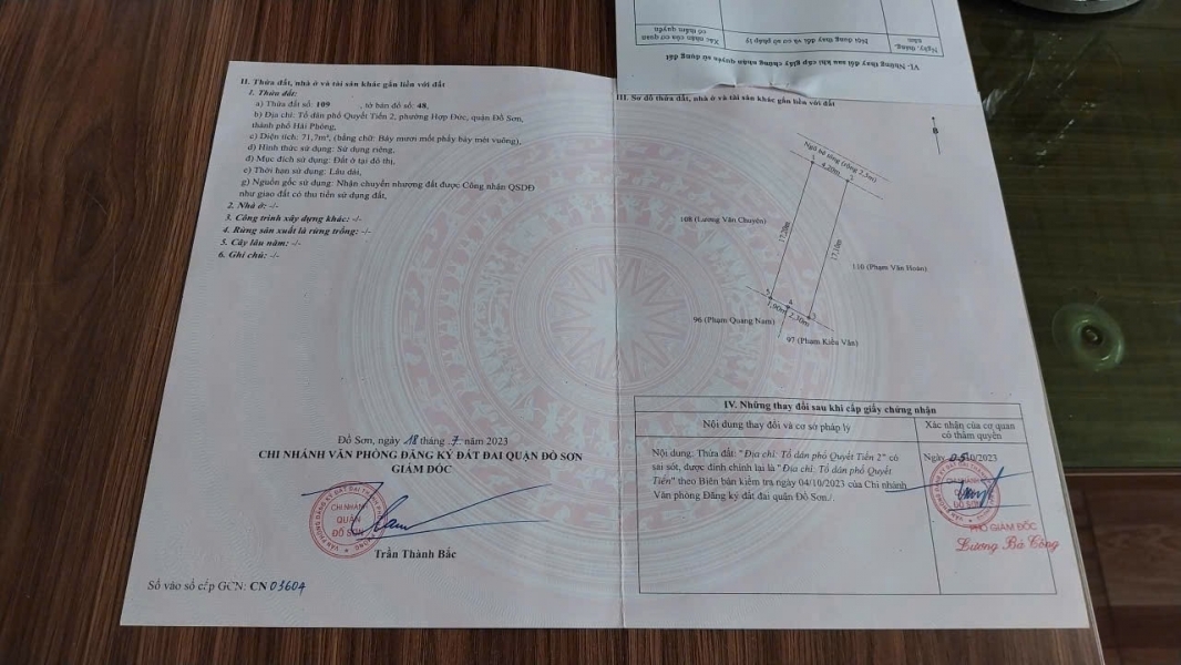 Lô giá rẻ hiếm – chỉ 9xx triệu – gần chợ Quyết Tiến Hợp Đức  ZALO 0567 222 555