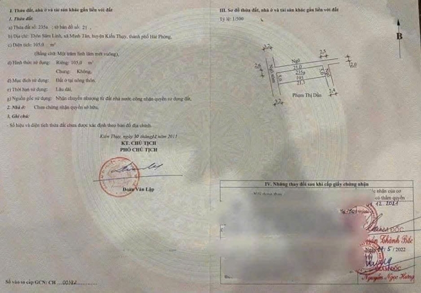 LÔ GÓC 105M² 3 MẶT THOÁNG – TUYẾN 2 GẦN TL362 – GIÁ 21X TỶ HIẾM QUỸ ĐẤT ZALO 0567 222 555