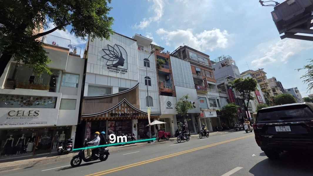 MẶT TIỀN VÕ VĂN TẦN, P.5, QUẬN 3 – DT 9x15m – HĐT 140TR/TH – GIÁ 120 TỶ