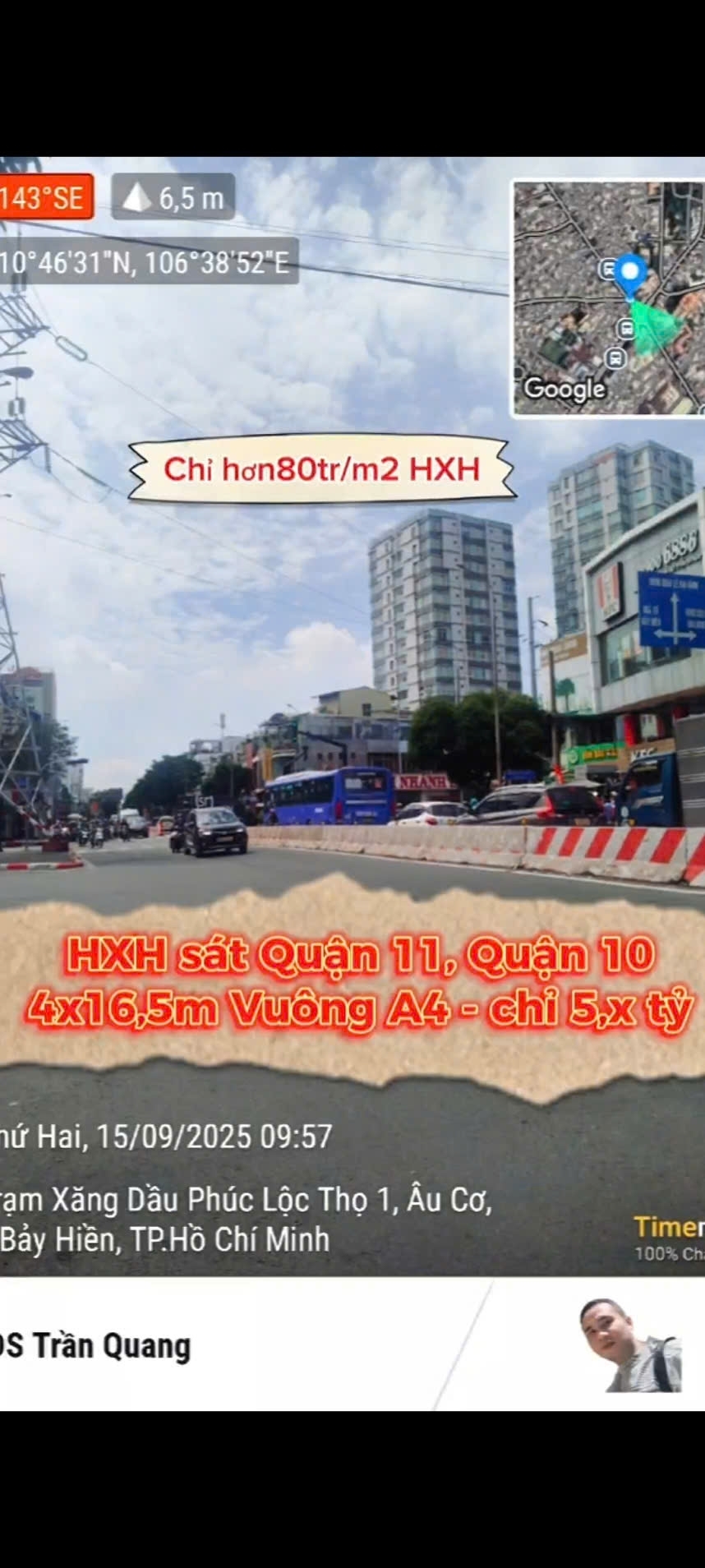Ngộp Trịnh Đình Trọng - 66m - HXH Giáp Quận 11 Quận 10