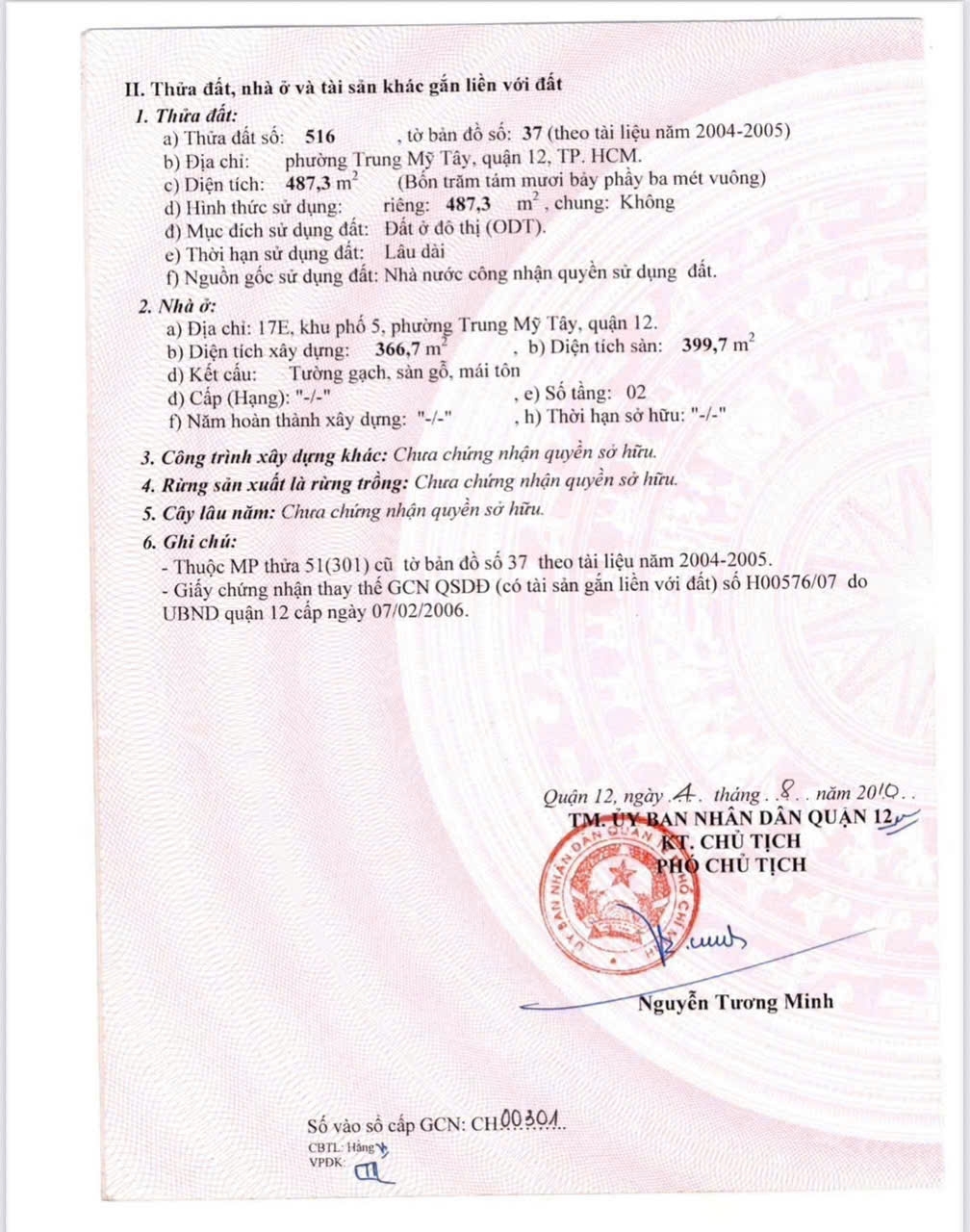 NHÀ 3 MẶT TIỀN QUÁN TRE TRUNG MỸ TÂY Q12 – 487M² THỔ CƯ – DÒNG TIỀN 160TR/THÁNG