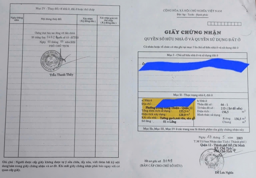 NHÀ + ĐẤT (6.4X24.5) MẶT TIỀN ĐÔNG HƯNG THUẬN 42 CHỢ CÂY SỘP Q12 KD CỰC ĐỈNH