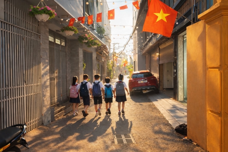 nhà đẹp 6 tầng phố Hồng Tiến gara thang máy kinh doanh nở hậu full nội thất