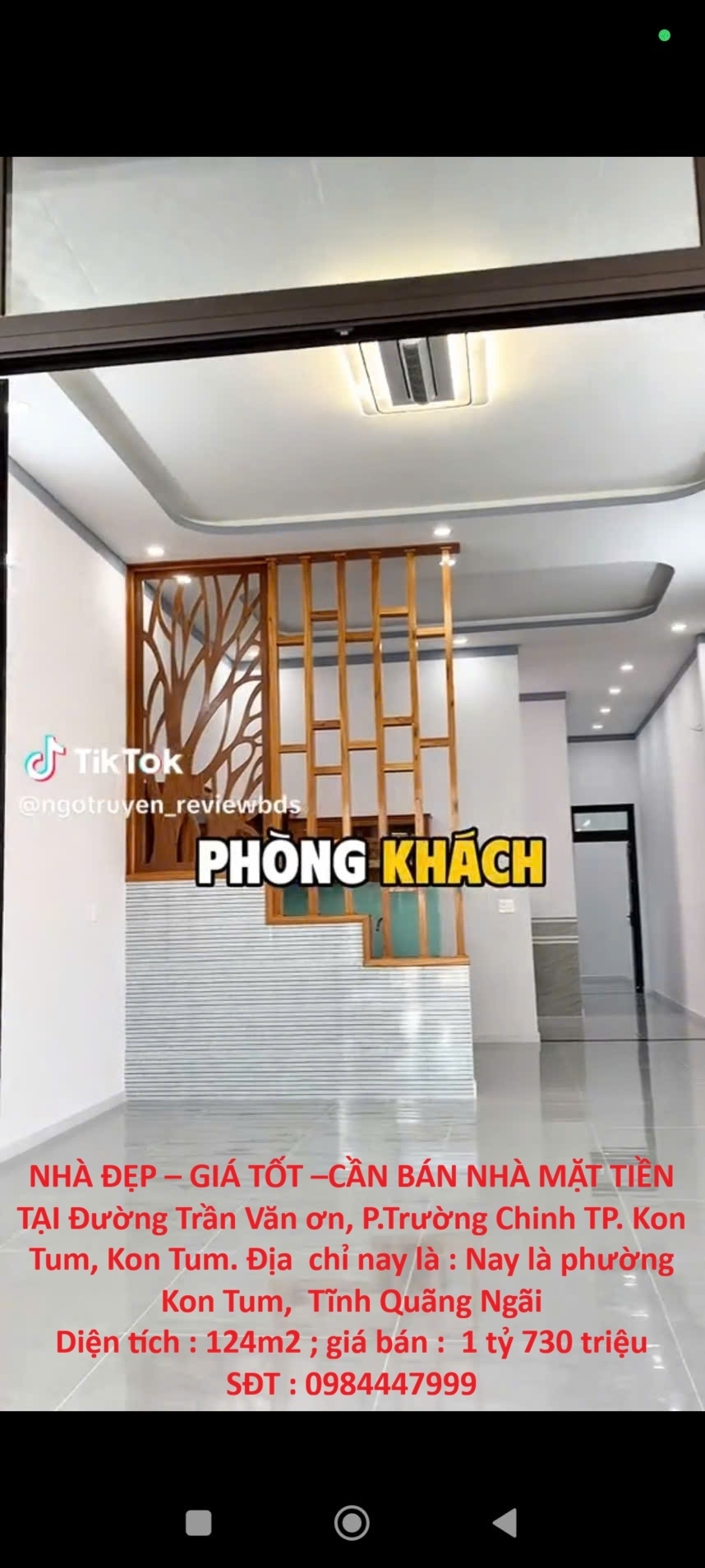 NHÀ ĐẸP – GIÁ TỐT –CẦN BÁN NHÀ MẶT TIỀN TẠI Đường Trần Văn ơn P.Trường Chinh TP. Kon Tum Kon Tum