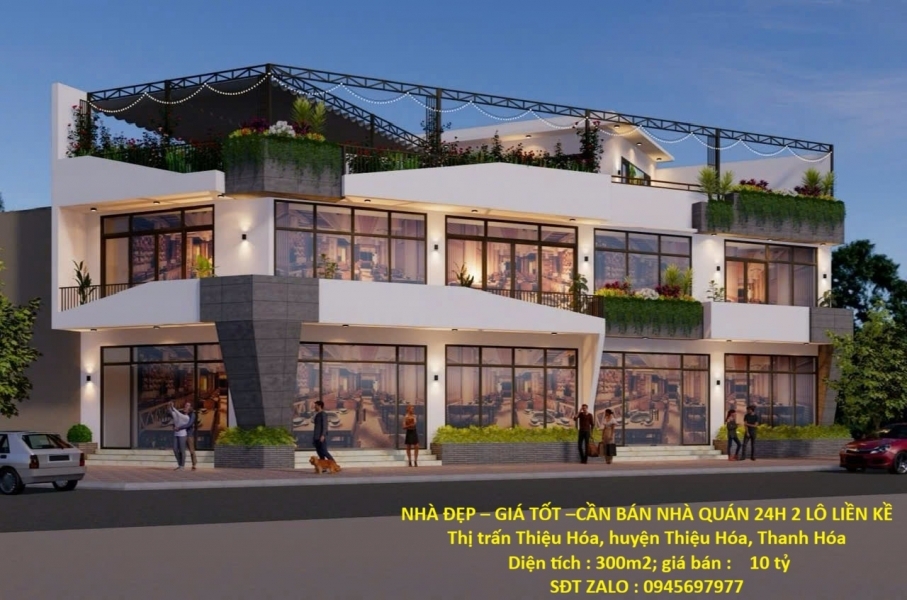 NHÀ ĐẸP – GIÁ TỐT –CẦN BÁN NHÀ QUÁN 24H 2 LÔ LIỀN KỀ Thị trấn Thiệu Hóa huyện Thiệu Hóa Thanh Hóa