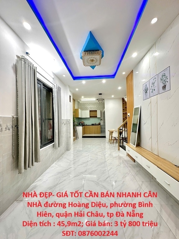 NHÀ ĐẸP- GIÁ TỐT CẦN BÁN NHANH CĂN NHÀ vị trí trung tâm quận Hải Châu tp Đà Nẵng