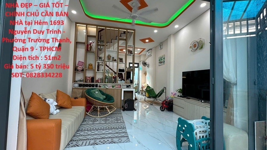NHÀ ĐẸP – GIÁ TỐT – CHÍNH CHỦ CẦN BÁN NHÀ tại Nguyễn Duy Trinh - Quận 9