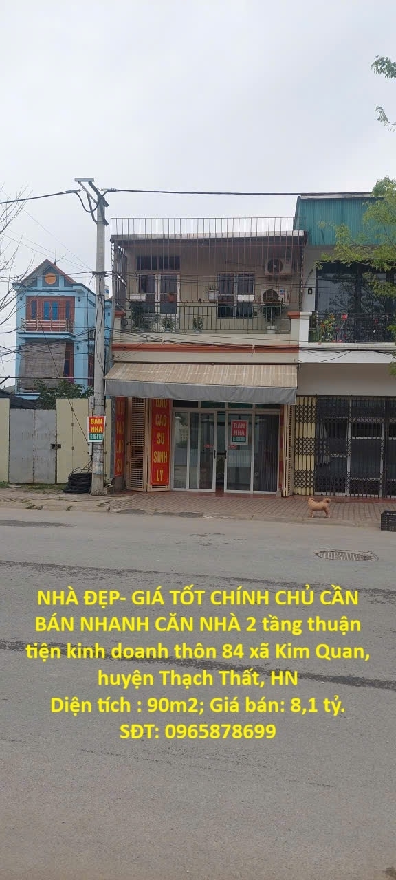 NHÀ ĐẸP- GIÁ TỐT CHÍNH CHỦ CẦN BÁN NHANH CĂN NHÀ 2 tầng thuận tiện kinh doanh huyện Thạch Thất HN