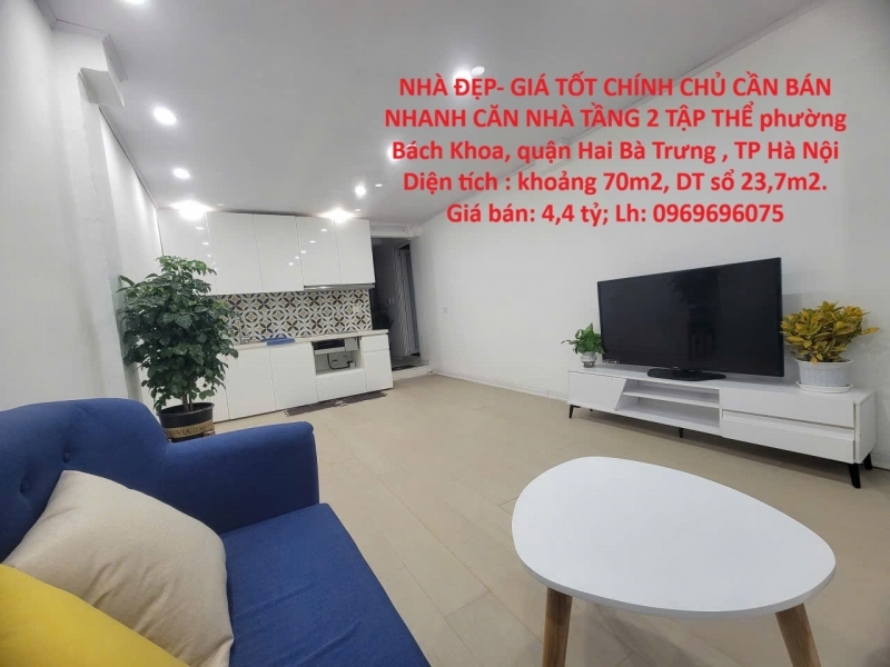 NHÀ ĐẸP- GIÁ TỐT CHÍNH CHỦ CẦN BÁN NHANH CĂN NHÀ TẦNG 2 TẬP THỂ BÁCH KHOA Hà Nội
