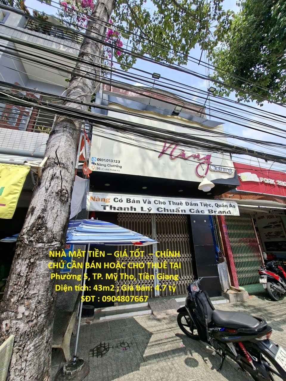 NHÀ MẶT TIỀN – GIÁ TỐT  – CHÍNH CHỦ CẦN BÁN HOẶC CHO THUÊ TẠI Phường 5 TP. Mỹ Tho Tiền Giang