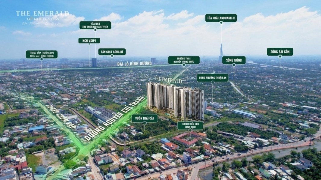 Nhận ngay căn The Emerald Garden View Chuẩn sống đôi xanh giữa lòng Thuận An Bình Dương Chỉ từ 35