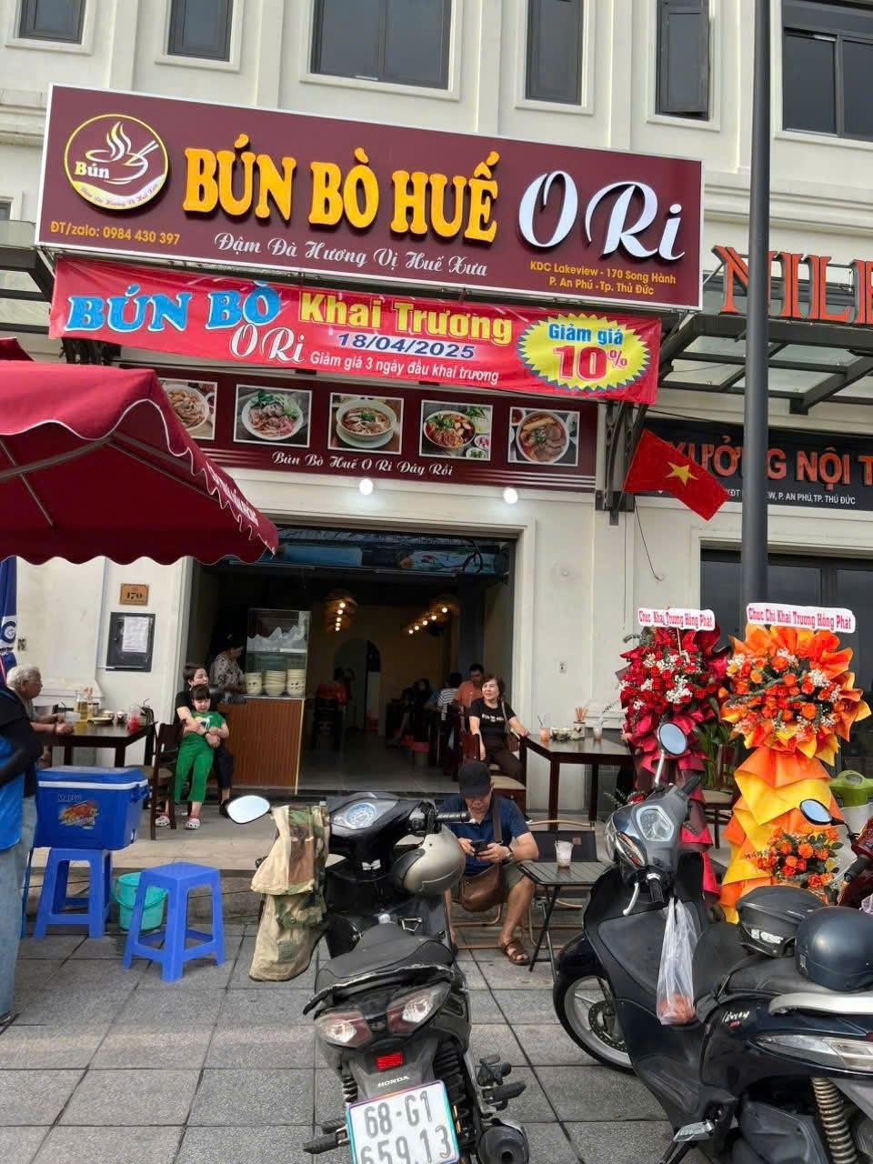 Quận 2 Sang Gấp Quán Bún Bò MB thuê rẻ 26 tr / tháng MT Đường KDC Lakeview MT số 170 Song Hành