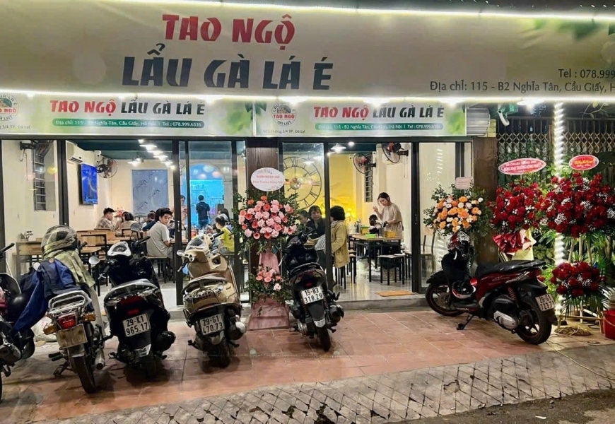 SANG NHƯỢNG MBKD QUÁN ĂN TẠI 115 B2 NGHĨA TÂN CẦU GIẤY HÀ NỘI