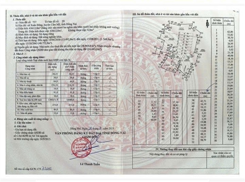 Trang trại chăn nuôi heo qui mô lớn 10 hécta giá 155 tỷ giá cả thương lượng với khách hàng có thiện